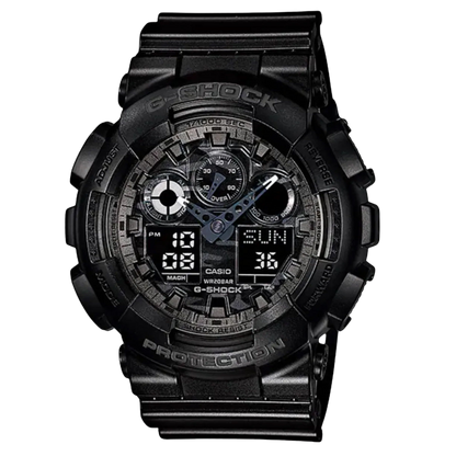 Casio G-Shock Watch Men's Black Camo GA-100CF-1ADR