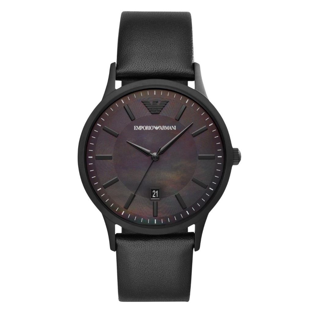 Emporio Armani Men's AR11276 Black Stainless Steel and Leather Watch